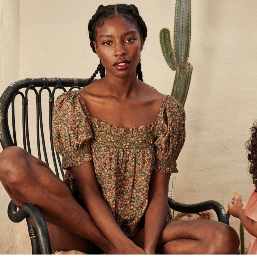 Doen Elba Top Yellow Laurel Canyon Rose